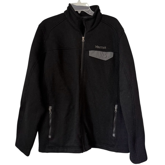 Marmot Men's Wool Blend zip up jacket Black XL - Picture 1 of 7